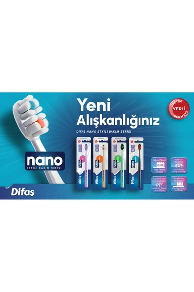 Difaş Nano Polish Orta Sert (Medium) Diş Fırçası (2 Adet) - 5
