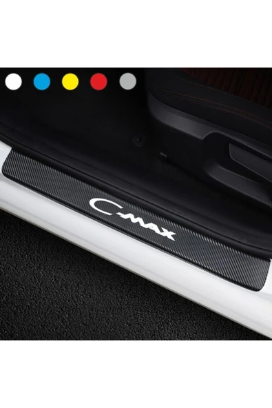 İndispensableyl Ford C Max İçin özel yeni uyumlu Aksesuar Oto Kapı Eşiği özel yeni sticker Karbon 4 Adet - 1