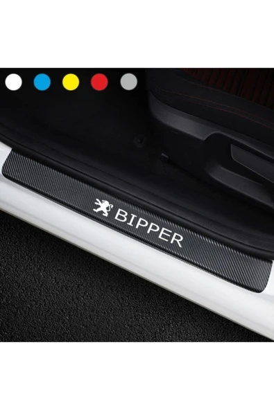 İndispensableyl Peugeot Bipper İçin özel yeni uyumlu Aksesuar Oto Kapı Eşiği özel yeni sticker Karbon 4 Adet