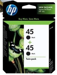 HP 45 Black Siyah 42ML 51645AA 2Lİ Paket Kartuş CC625A - 2