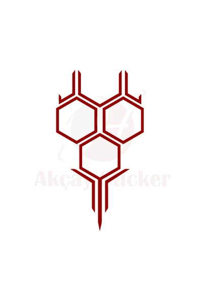 İndispensableyl Bal Peteği Oto Kaput Şerit özel yeni sticker Kırmızı 60*30 Cm ürün görseli