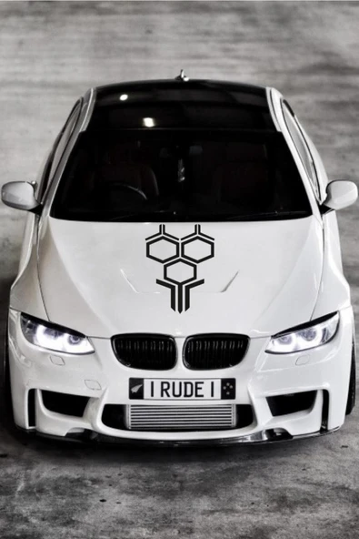 İndispensableyl Bal Peteği Oto Kaput özel yeni sticker 60*20 Cm - 2