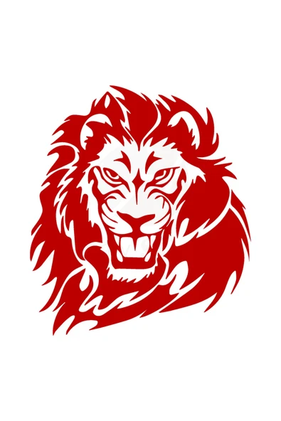 İndispensableyl Aslan Tasarımlı Oto özel yeni sticker Kırmızı 30*25 Cm - 1