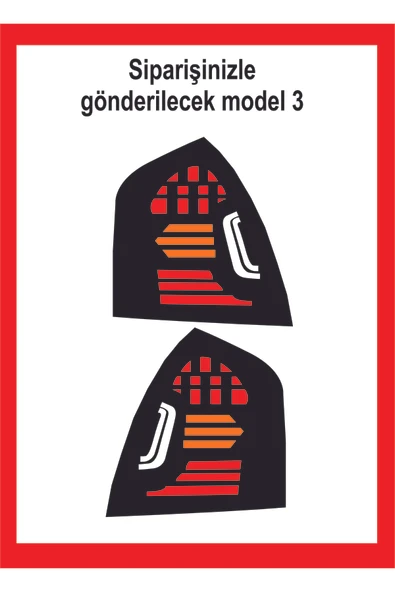 İndispensableyl Era İçin özel yeni uyumlu Aksesuar Stop Farı Led Görünümlü Stop Kaplama Model 3 ürün görseli