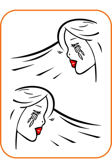 İndispensableyl Ağlayan Kadın Oto özel yeni sticker Sağ-Sol 2 Adet Takım Siyah 40*28 Cm ürün görseli