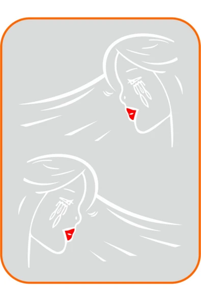 İndispensableyl Ağlayan Kadın Oto özel yeni sticker Sağ-Sol 2 Adet Takım Beyaz 40*28 Cm ürün görseli