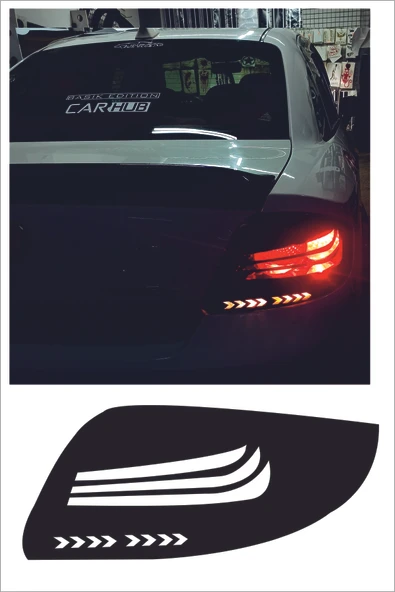 İndispensableyl Fiat Linea Stop Farı Led Görünümlü Stop Kaplama Model 1 - Resim 2