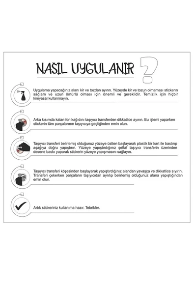 İndispensableyl Oto Arka Cam özel yeni sticker Model 60 Beyaz Renk 15*30 Cm - 2