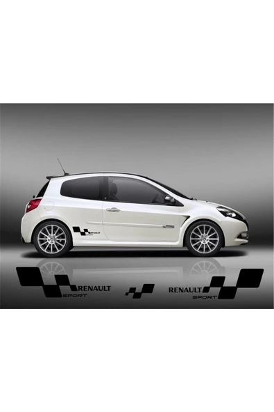 İndispensableyl Renault Sport Oto özel yeni sticker Set Sağ Sol 2 Adet 30*15 Cm ürün görseli