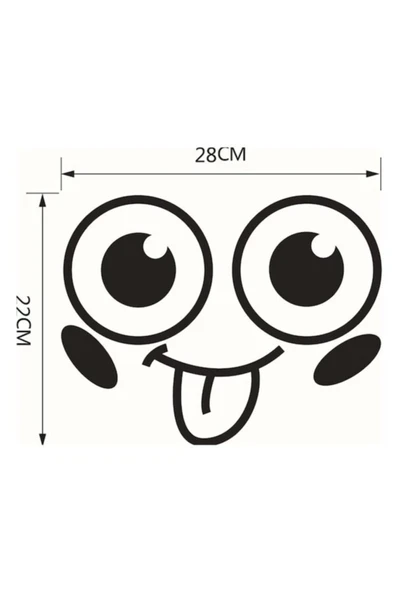 İndispensableyl Banyo Duvar özel yeni sticker Basit Similing Yüz Desen Çıkarılabilir Tuvalet özel yeni sticker - Resim 2