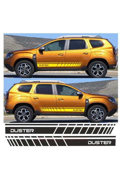 İndispensableyl Dacia Duster İçin özel yeni uyumlu Aksesuar Oto Yan Şerit özel yeni sticker ürün görseli