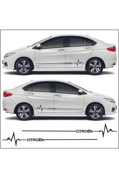 İndispensableyl Cıtroen C1 Yan Şerit Oto Ritim özel yeni sticker ürün görseli 1