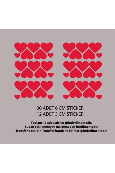 İndispensableyl Sevgililer Günü Cam özel yeni sticker Kalp Etiket/ özel yeni sticker - Cam Vitrin Süsleme Etiket 42 Adet - 2