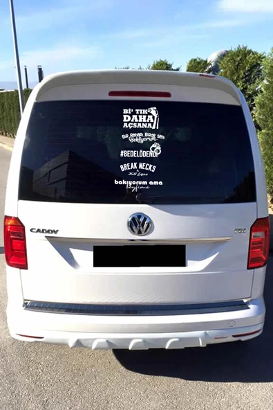 İndispensableyl Oto Arka Cam özel yeni sticker Model 53 Beyaz 40*20 Cm - Resim 2