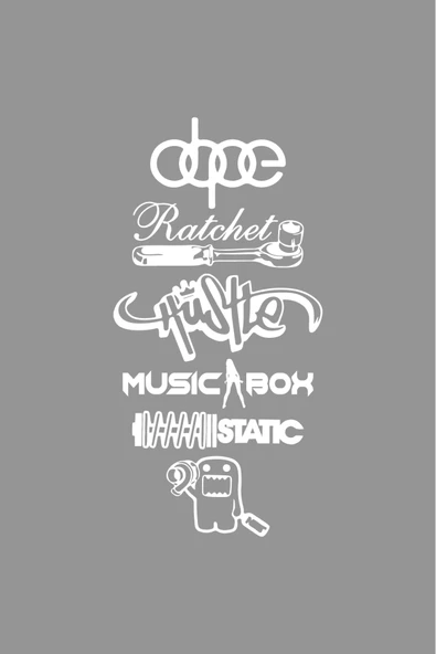 İndispensableyl Oto Arka Cam özel yeni sticker Model 35 İngilizce Beyaz 40*20 Cm ürün görseli