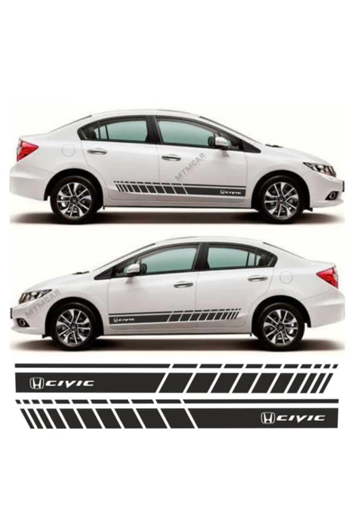 İndispensableyl Honda Civic İçin özel yeni uyumlu Aksesuar Oto Yan Şerit özel yeni sticker - 2
