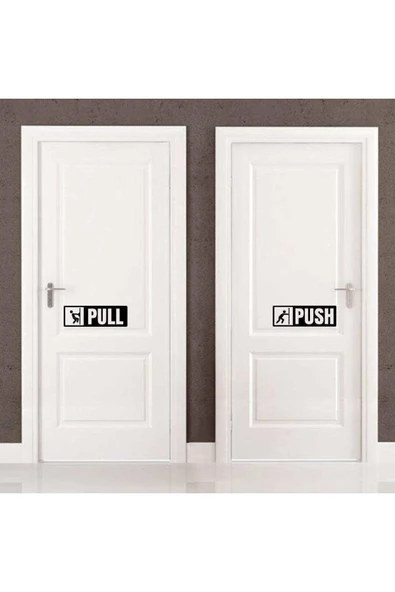 İndispensableyl Pull-push Yazılı Dekoratif Kapı özel yeni sticker, Çıkartma - 1