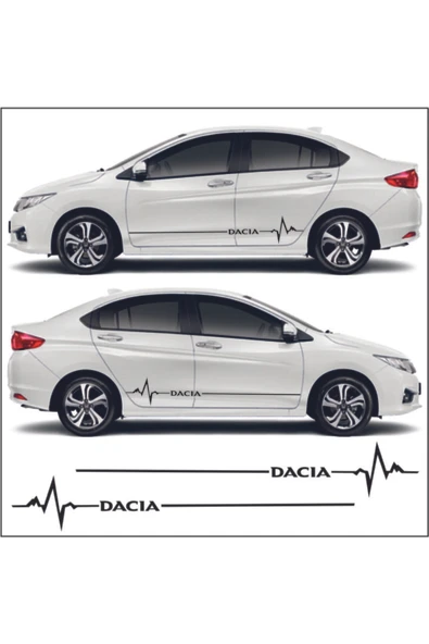 İndispensableyl Dacıa Duster İçin özel yeni uyumlu Aksesuar Yan Şerit Oto Ritim özel yeni sticker ürün görseli