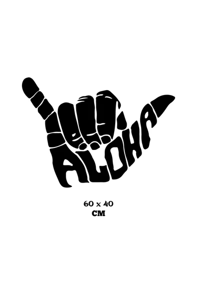 İndispensableyl Aloha El Illustration Duvar özel yeni sticker Yapıştırma (SUDAN VE NEMDEN ETKİLENMEZ) - Resim 3