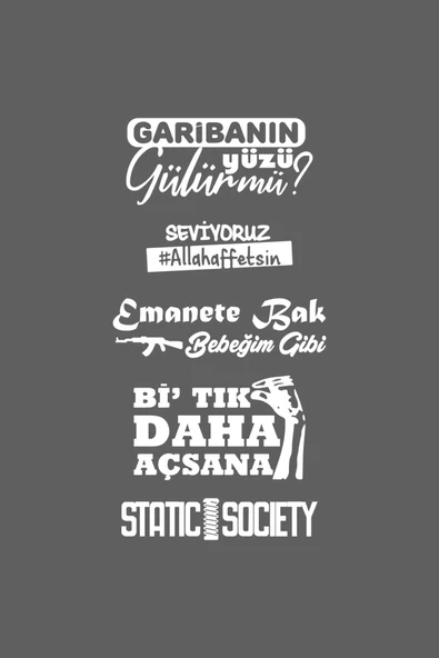 İndispensableyl Oto Arka Cam özel yeni sticker Model 55 Beyaz 40*20 Cm ürün görseli