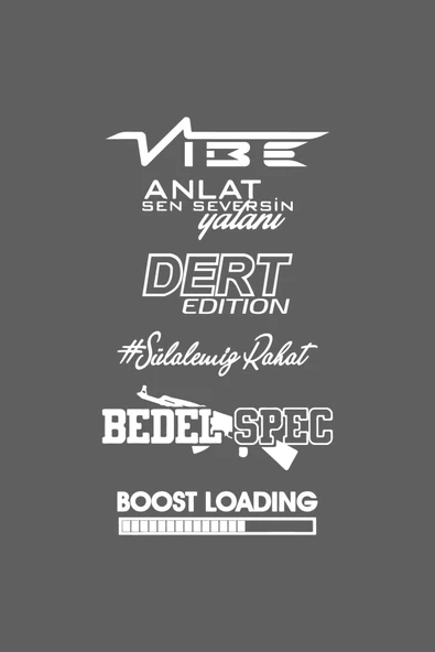 İndispensableyl Oto Arka Cam özel yeni sticker Model 56 Beyaz 40*20 Cm ürün görseli