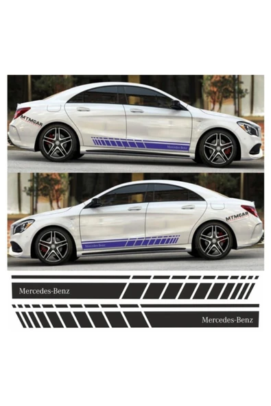 İndispensableyl Mercedes Benz İçin özel yeni uyumlu Aksesuar Oto Yan Şerit özel yeni sticker ürün görseli