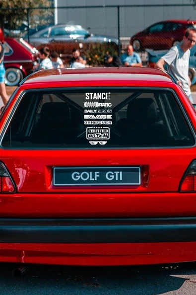 İndispensableyl Oto Arka Cam özel yeni sticker Model 23 İngilizce Beyaz 40*20 Cm - Resim 4