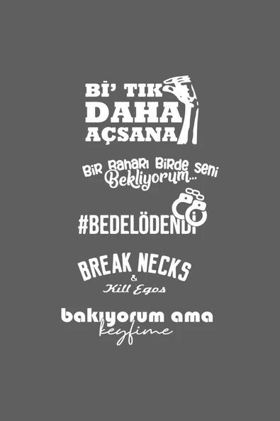 İndispensableyl Oto Arka Cam özel yeni sticker Model 53 Beyaz 40*20 Cm ürün görseli