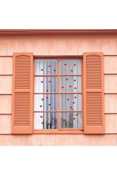 İndispensableyl Sevgililer Günü Cam özel yeni sticker Kalp Etiket/ özel yeni sticker - Cam Vitrin Süsleme Etiket 42 Adet - 1