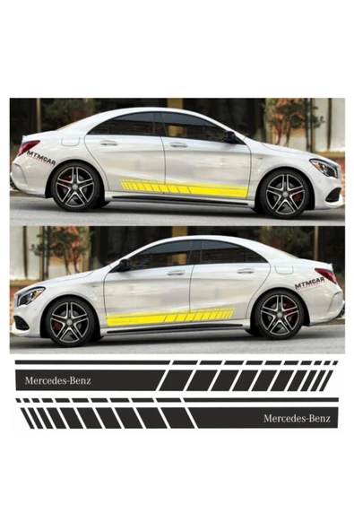 İndispensableyl Mercedes Benz İçin özel yeni uyumlu Aksesuar Oto Yan Şerit özel yeni sticker - Resim 2