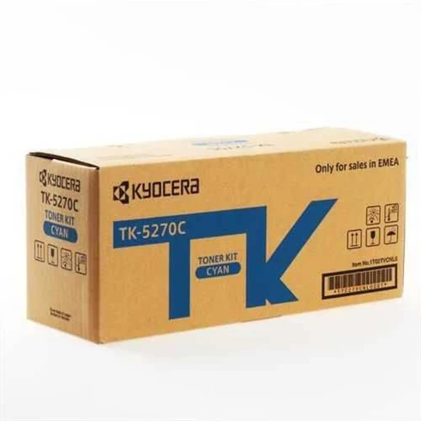Kyocera TK-5270C Cyan Mavi Orjinal Fotokopi Toneri Ecosys M6230cidn-M6630cidn P6230cdn 6.000 Sayfa ürün görseli 1