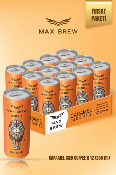 Max Brew Caramel Soğuk Kahve 250 ML 12 Adet ürün görseli