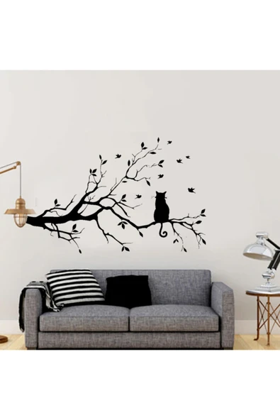 İndispensableyl Ağaçta Kedi özel yeni sticker ürün görseli