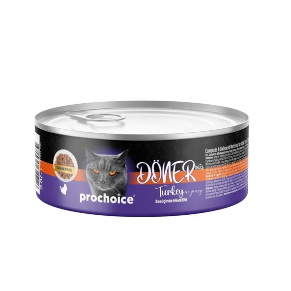Prochoice Döner Bites Hindili Yetişkin Kedi Konservesi 70 GR ürün görseli 1