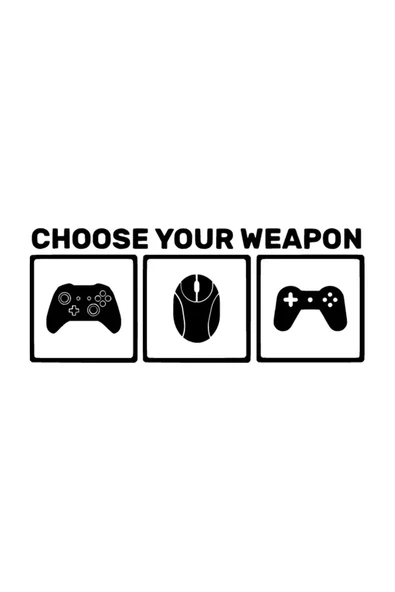 İndispensableyl Choose Your Weapon Duvar Dekor Sticker 40 X 16 Cm - 1
