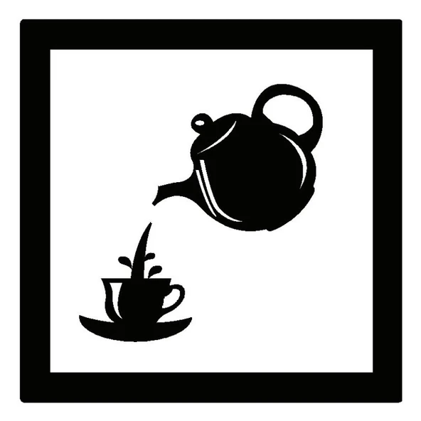 İndispensableyl Demlik Ve Fincan Temalı Duvar Dekor Sticker 40 X 40 Cm ürün görseli