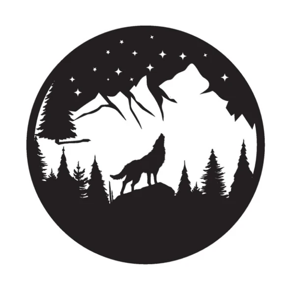 İndispensableyl Kurt Ve Doğa Duvar Dekor Sticker (Tip 1) 40 X 40 Cm ürün görseli