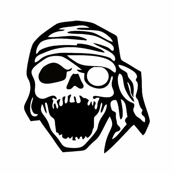 İndispensableyl Kör Korsan Oto Kaput Sticker 40 X 40 Cm - Resim 2