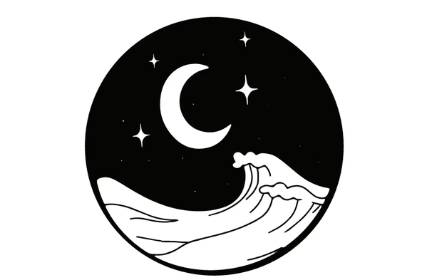 İndispensableyl Gece Ay Ve Yıldızlar Duvar Dekor Sticker 40 X 40 Cm ürün görseli