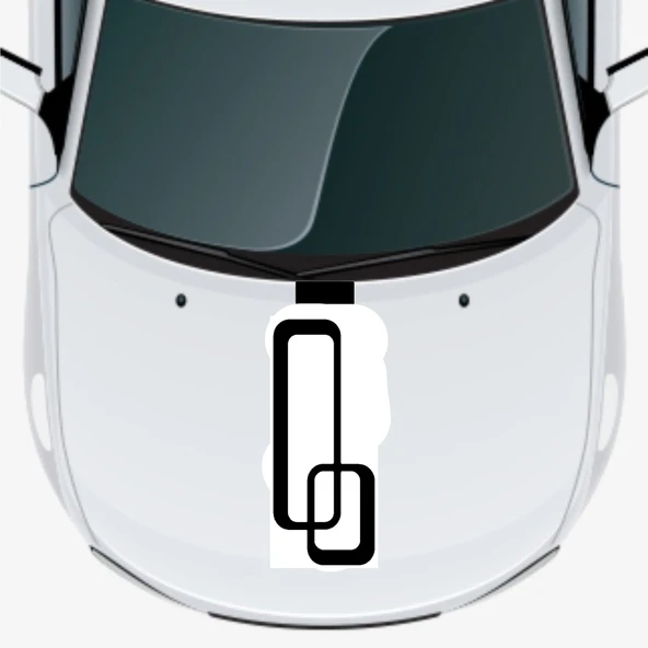 İndispensableyl Geometrik Desen 2 Oto Kaput Sticker 15 X 60 Cm ürün görseli