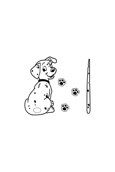 İndispensableyl Dalmaçyalı Köpek Silecek Duvar Dekor Sticker 40 X 72 Cm