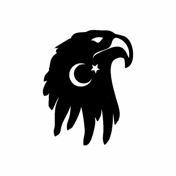 İndispensableyl Ayyıldız Ve Kartal Oto Kaput Sticker 40 X 40 Cm - Resim 2