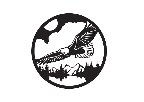 İndispensableyl Kartal Ve Doğa Duvar Dekor Sticker 45 X 45 Cm ürün görseli