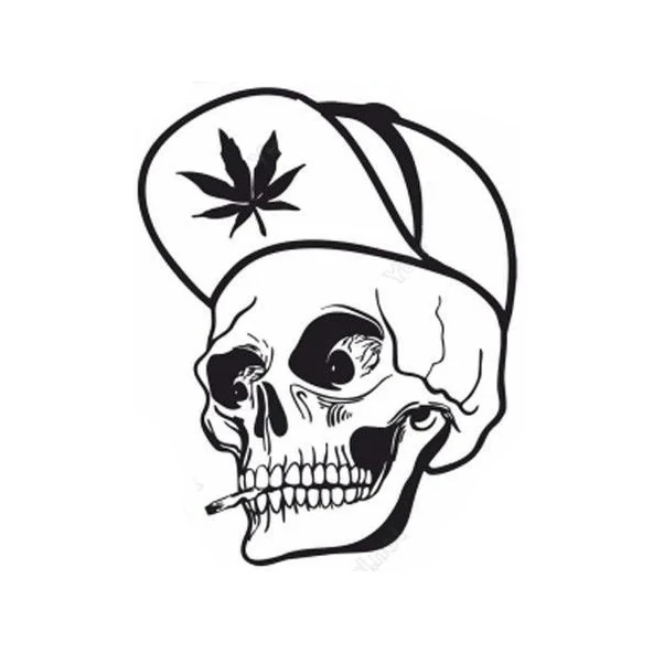 İndispensableyl Şapkalı Kurukafa Motosiklet Siperlik Sticker 10 X 10 Cm ürün görseli