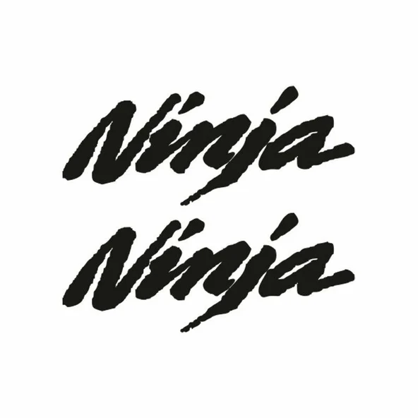İndispensableyl Ninja Yazı Motosiklet Sticker 2 Adet 15 X 6 Cm ürün görseli