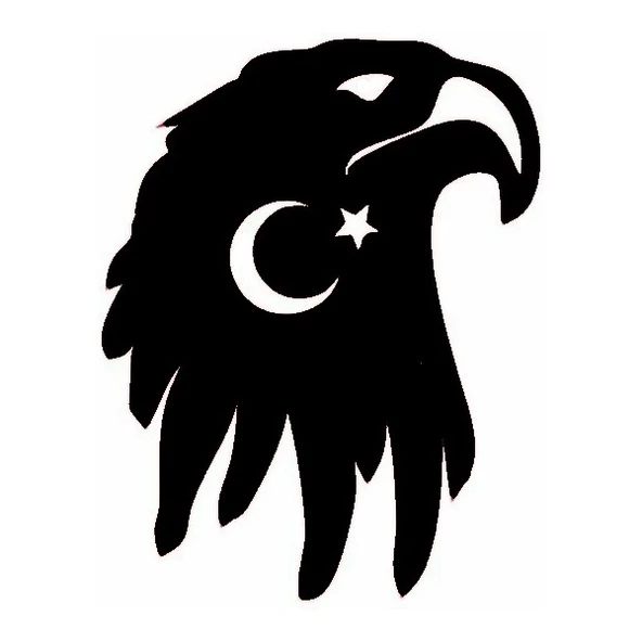 İndispensableyl Ayyıldızlı Kartal Oto Arka Cam Sticker 15 X 15 Cm ürün görseli