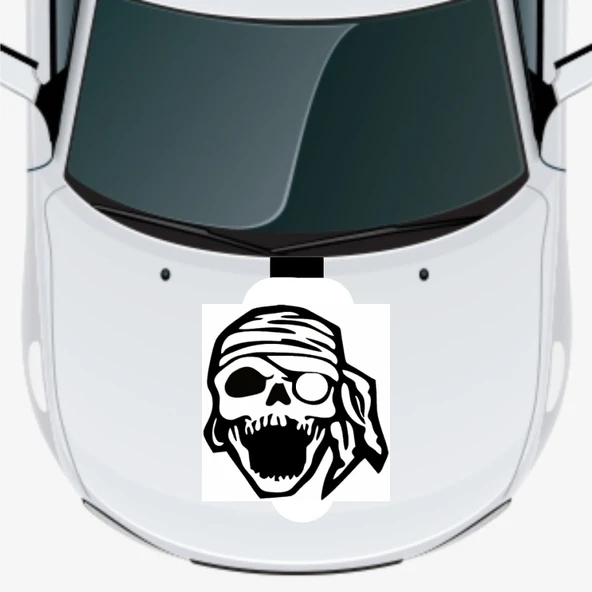 İndispensableyl Kör Korsan Oto Kaput Sticker 40 X 40 Cm ürün görseli