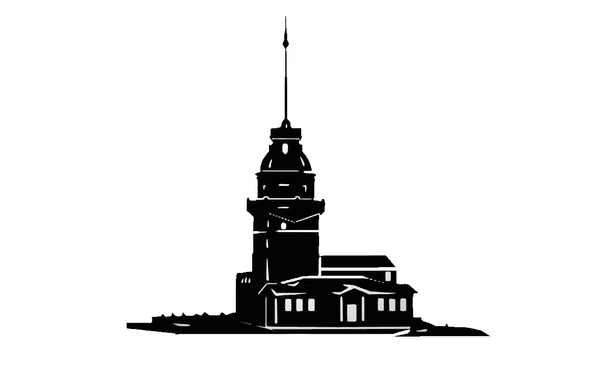 İndispensableyl Kız Kulesi Duvar Dekor Sticker 45 X 45 Cm ürün görseli