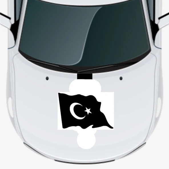 İndispensableyl Türk Bayrağı 5 Oto Kaput Sticker 45 X 30 Cm ürün görseli 1