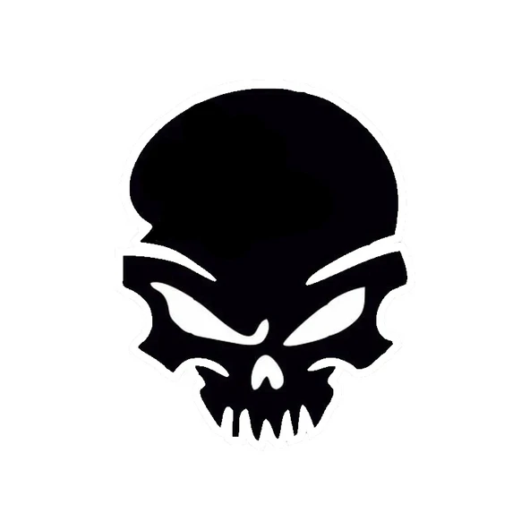 İndispensableyl Kurukafa Motosiklet Siperlik Sticker 10 X 10 Cm ürün görseli